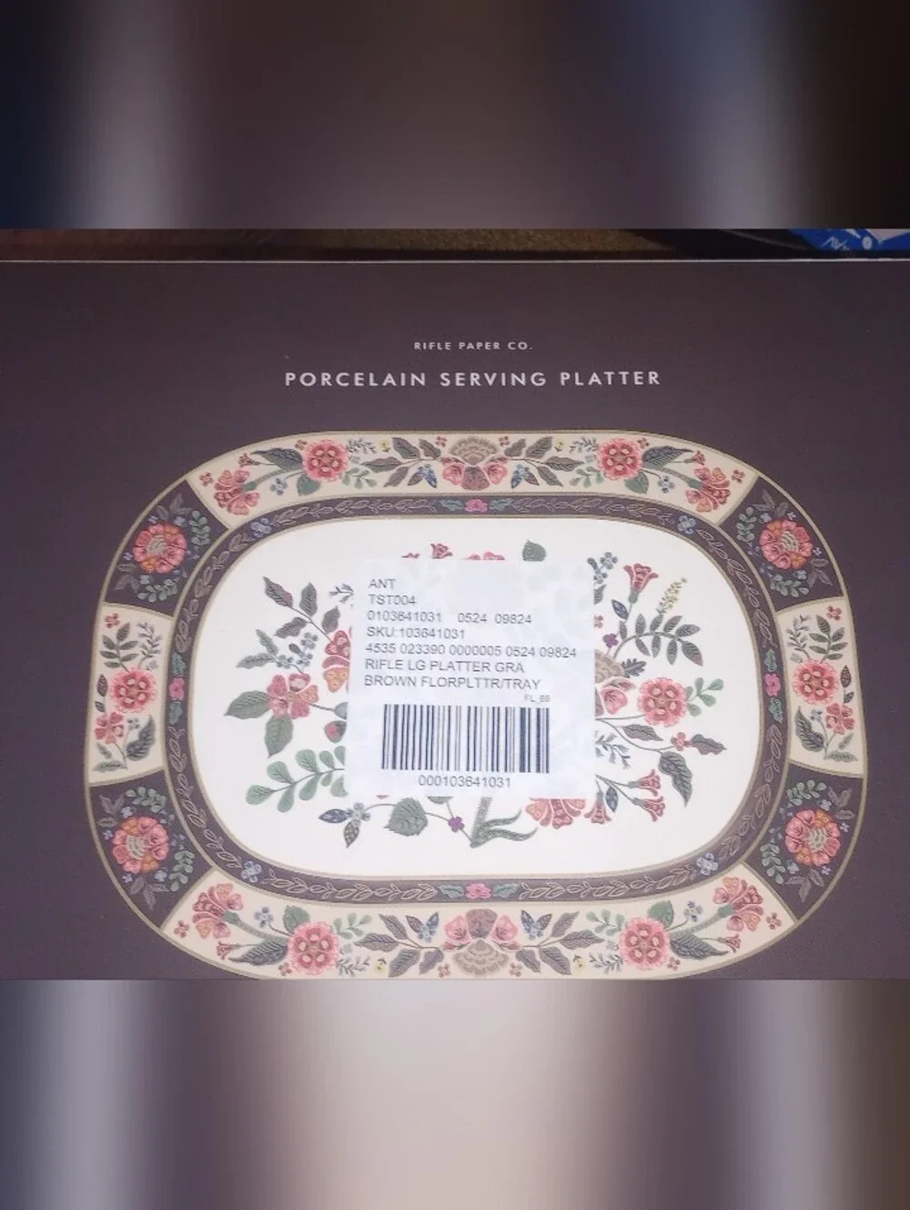 NWT Rifle Paper Co. Gracie Porcelain Large Platter